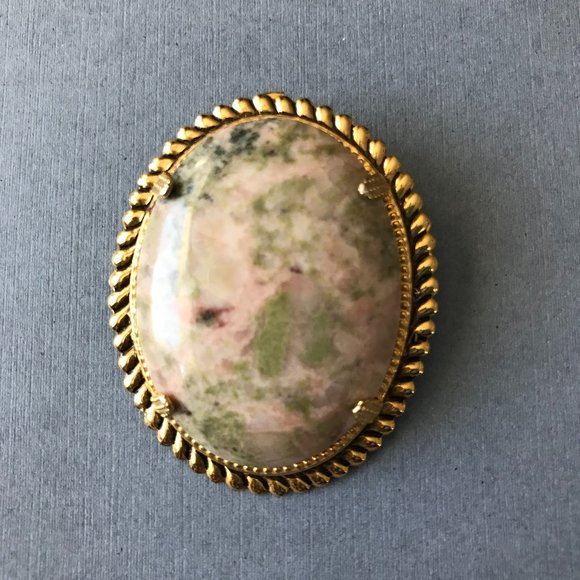 Nevada Lapis Gemstone Brooch - Picture 4 of 6